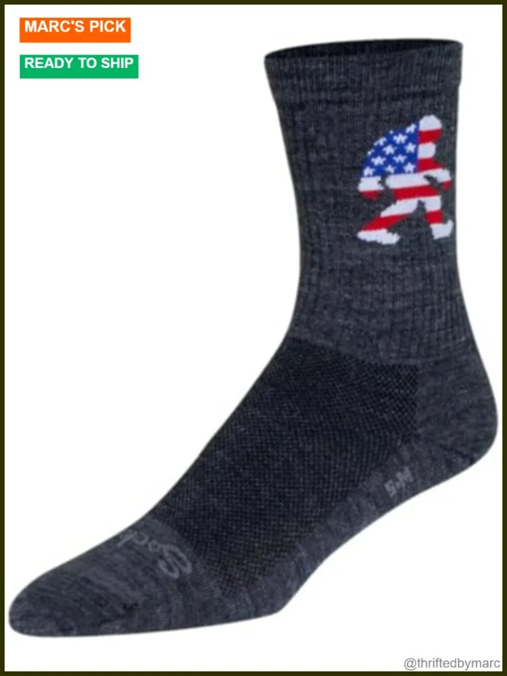 Wool Athletic Socks - 6 Pack Crew Length Hike Cycle Run